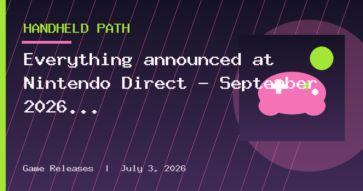 Everything announced at Nintendo Direct – September 2026
