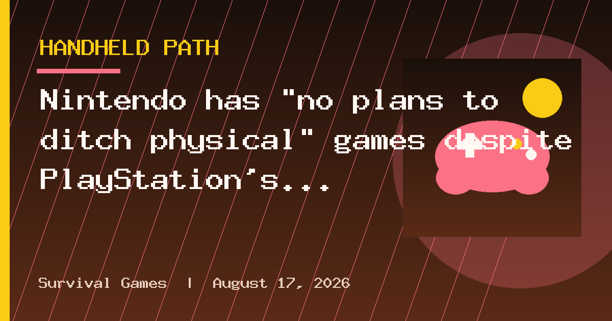 Nintendo has "no plans to ditch physical" games despite PlayStation's