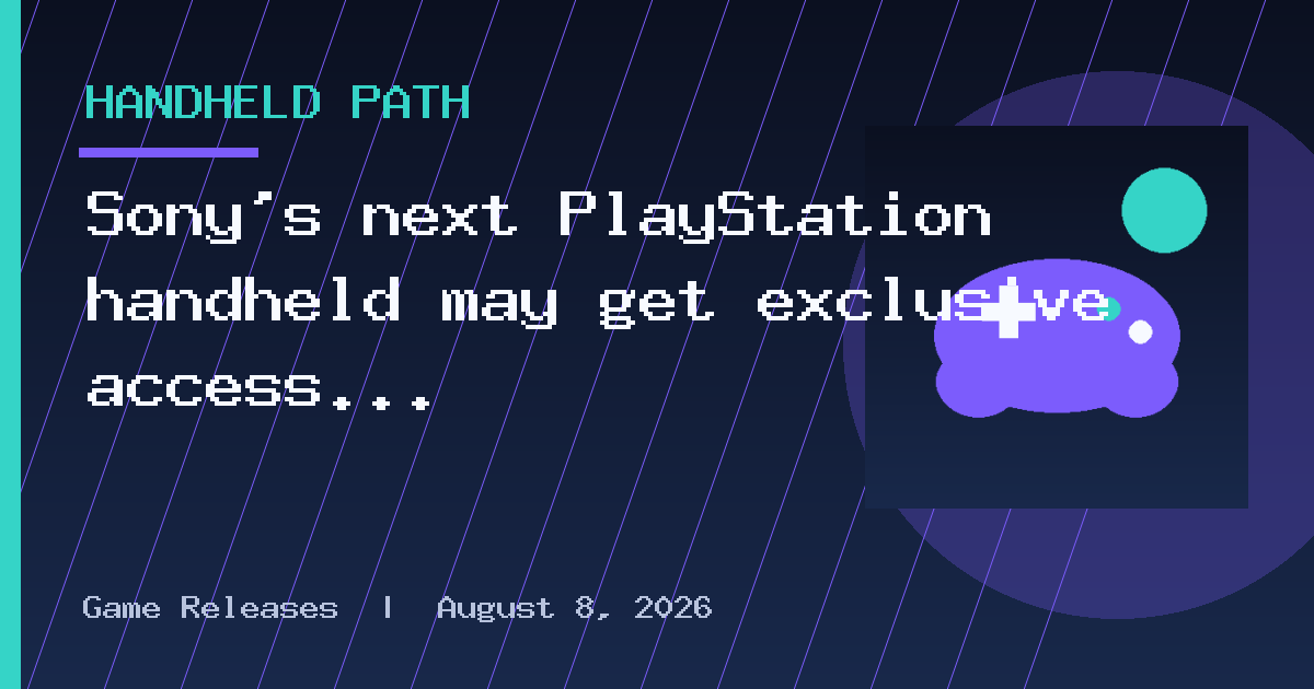 Sony's next PlayStation handheld may get exclusive access to AMD's mobile RDNA 5