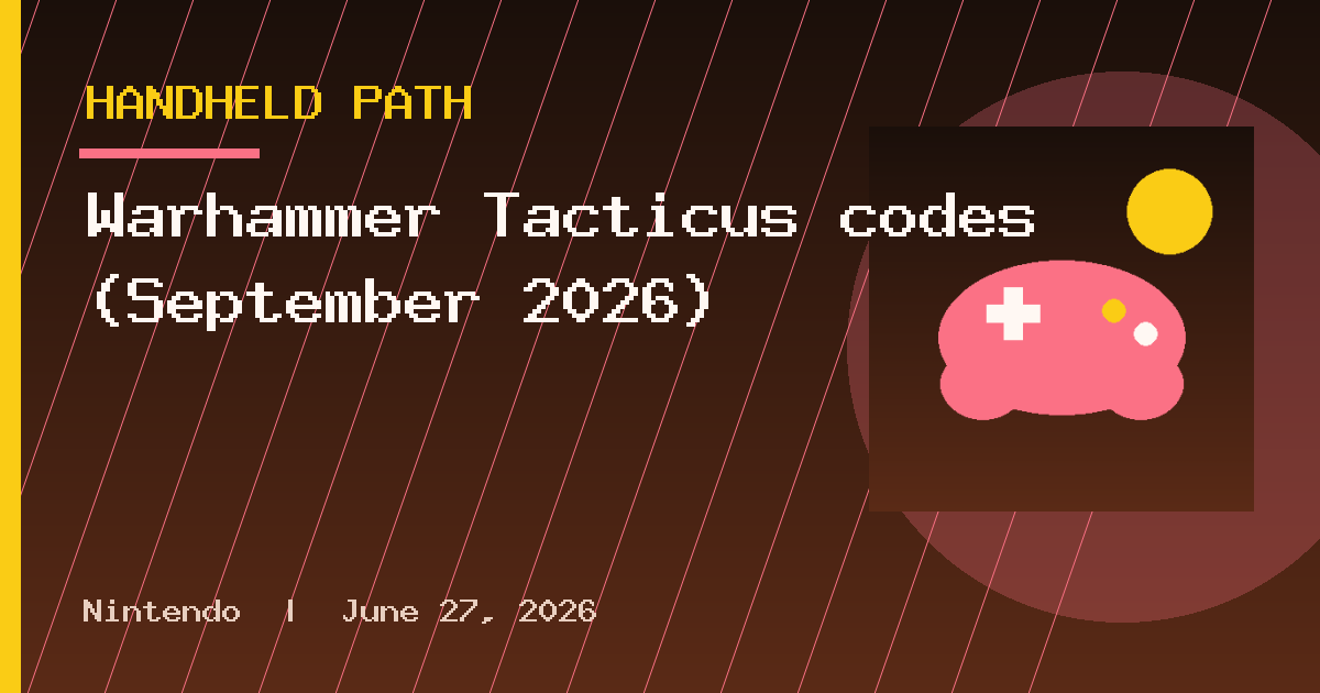 Warhammer Tacticus codes (September 2026)