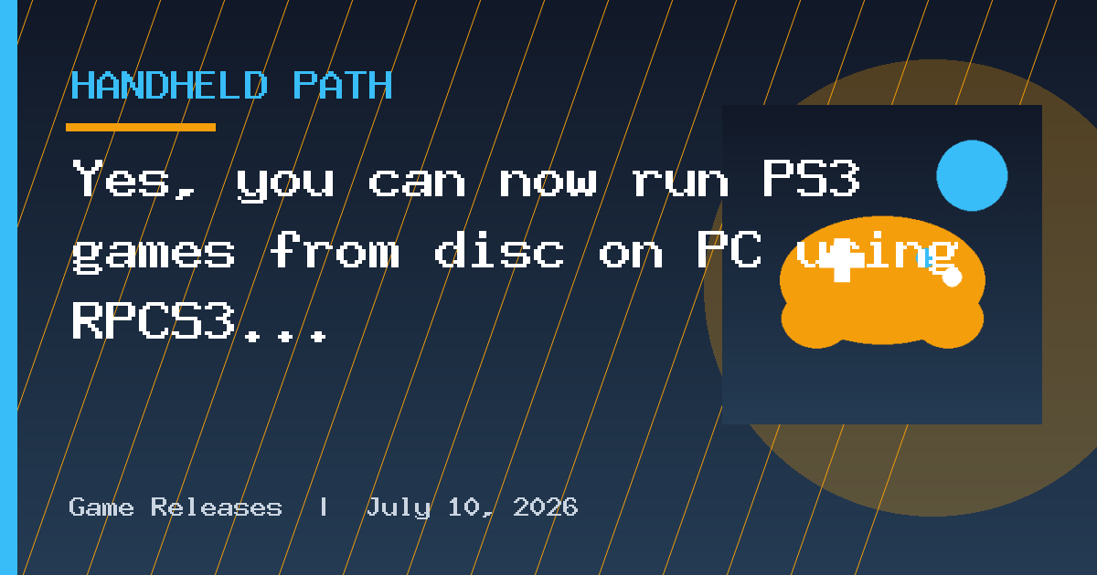Yes, you can now run PS3 games from disc on PC using RPCS3